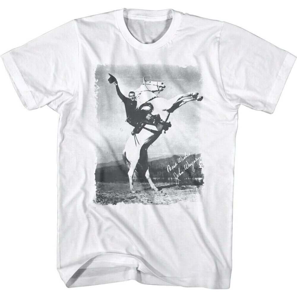 John Wayne On Horseback Cowboy Legend American Western Icon Graphic T-Shirt 05